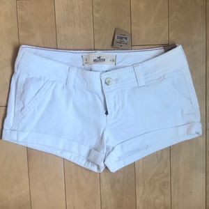 Hollister White Twill Shorts